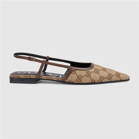 gucci ballet flats with bee|Women's GG slingback ballet flat .